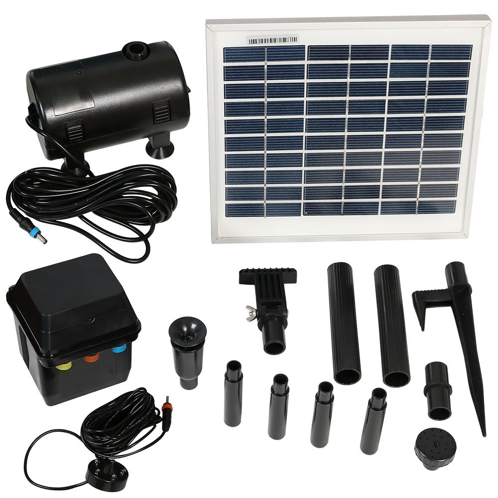Sunnydaze Outdoor Solar Pump and Panel Fountain Kit