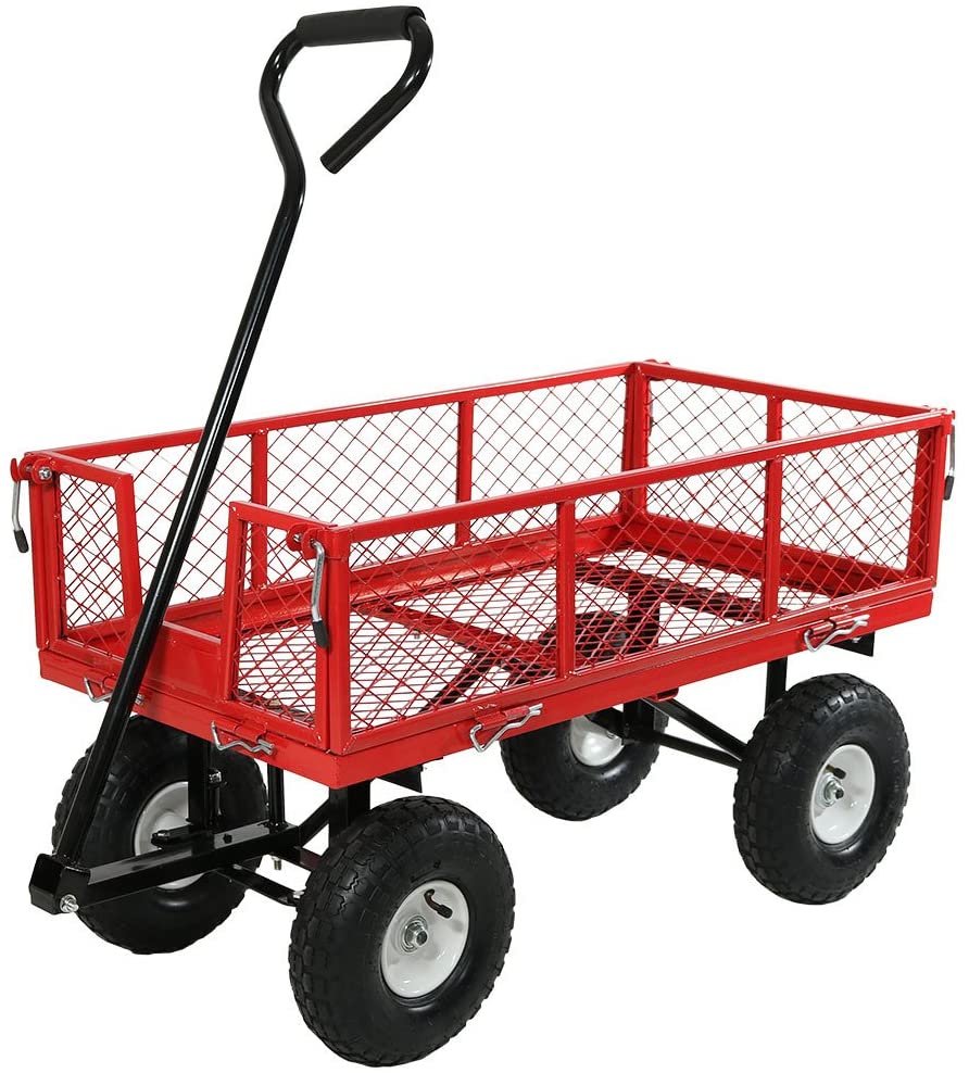 Sunnydaze Utility Steel Garden Cart