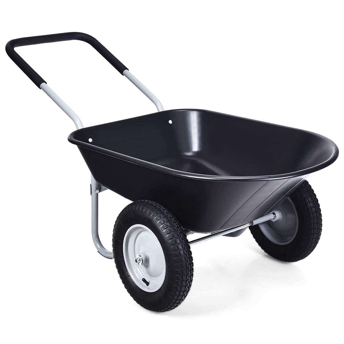 Goplus Dual Wheel Wheelbarrow