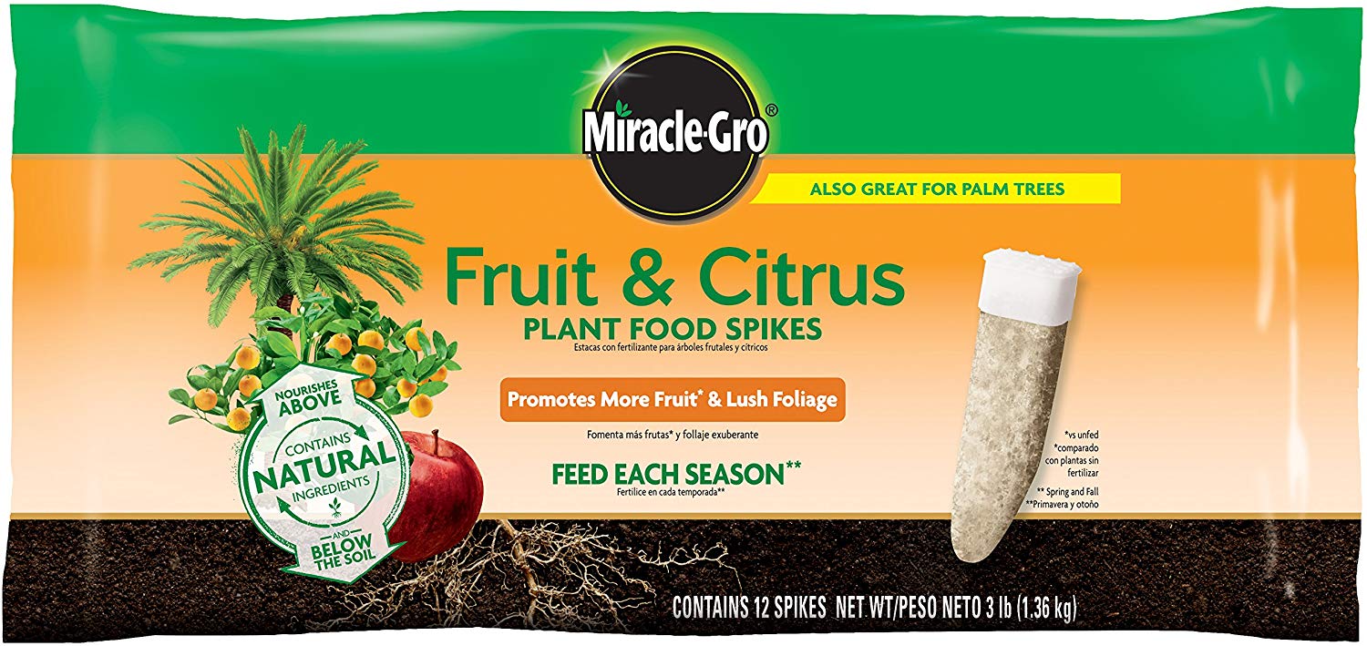Miracle-Gro 4852012 Fruit & Citrus Plant Food Spikes