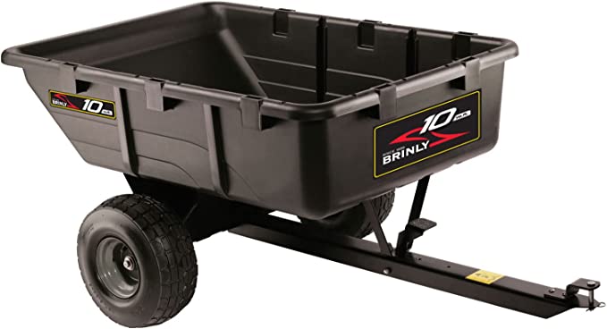 Brinly PCT-10BH 10 Cubic Feet Tow Behind Poly Utility Cart
