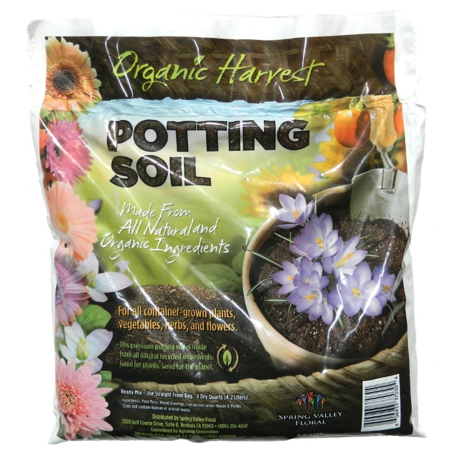 Organic Harvest Potting Mix Soil for Vegetables, Herbs and Flowers