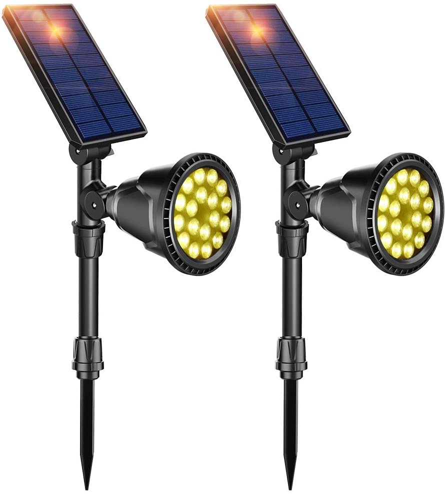 DBF Upgraded 18 LED Solar Lights 