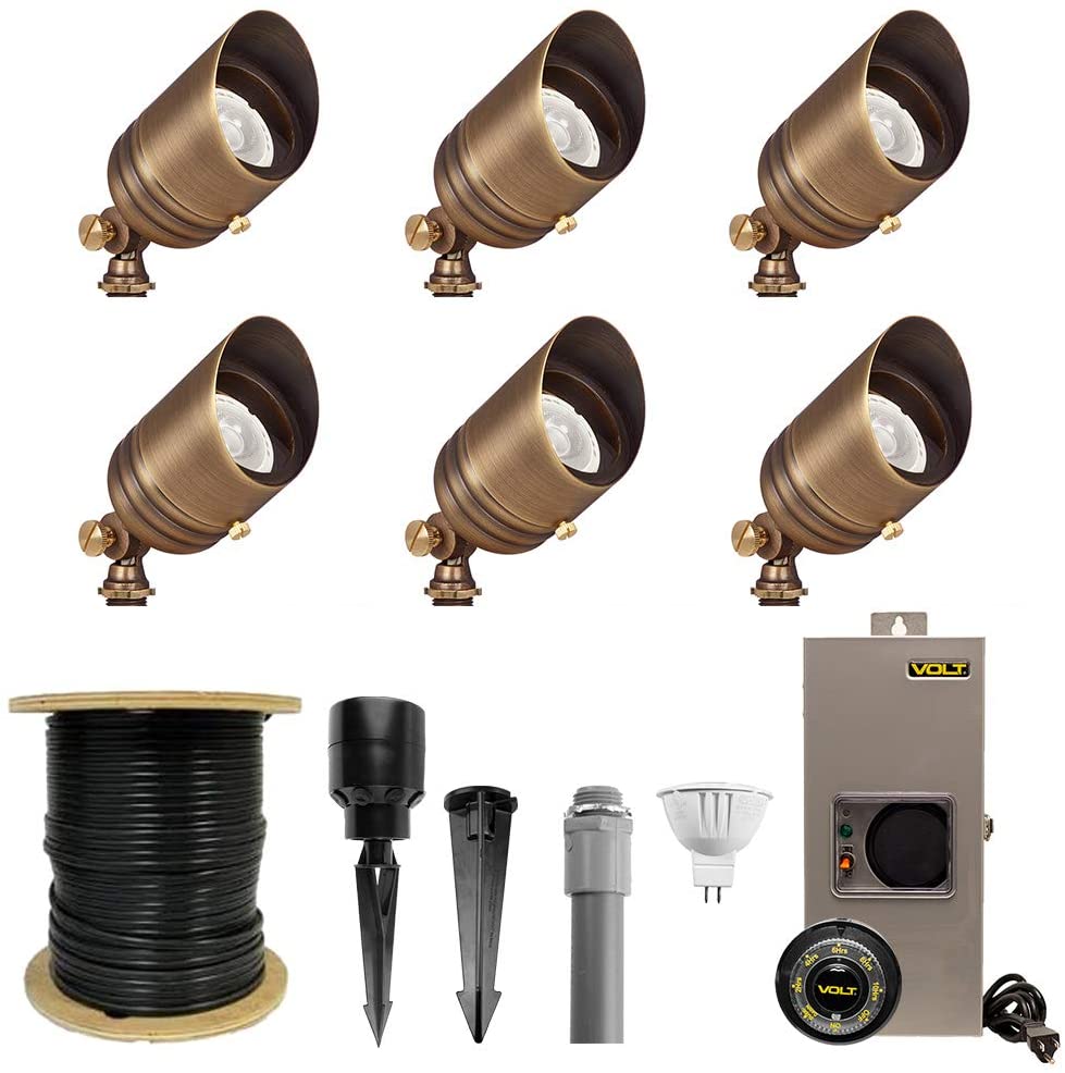 VOLT Brass Spotlight Kit with Transformer