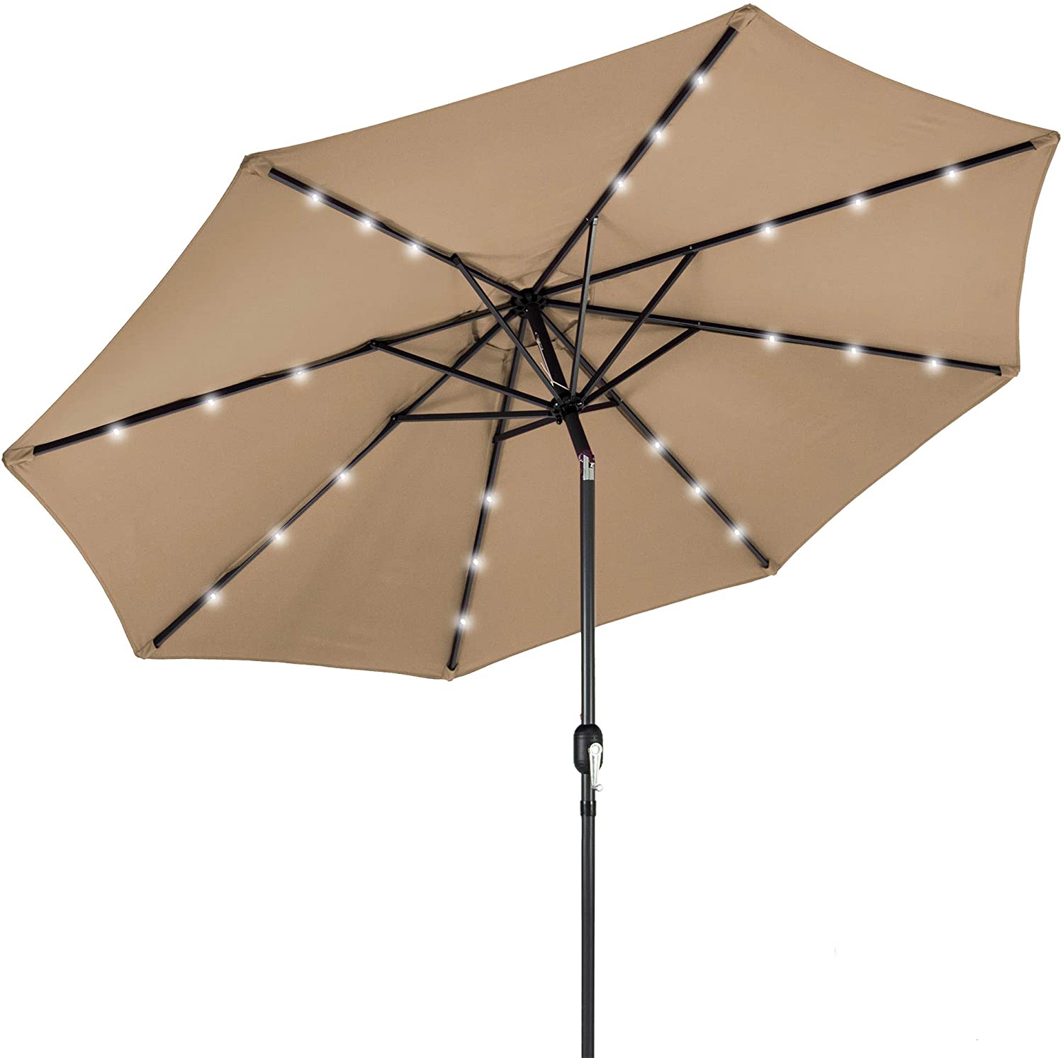 Best Choice Products 10 Ft Solar Powered Lighted Patio Umbrella