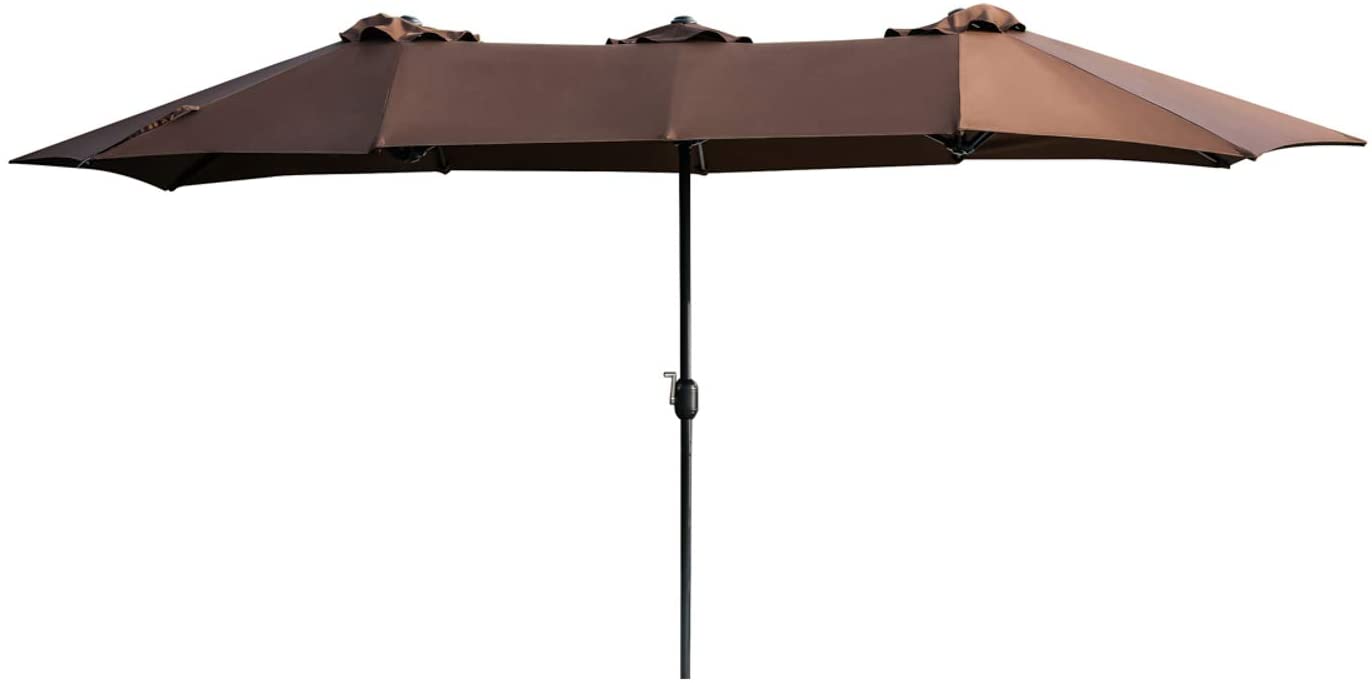 LOKATSE HOME 15 Ft Double-Sided Outdoor Umbrella