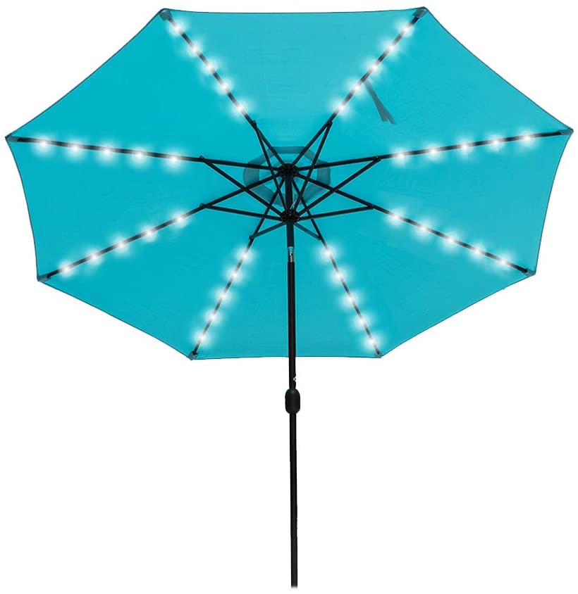 Sundale Outdoor 10 ft Solar Powered Patio Umbrella