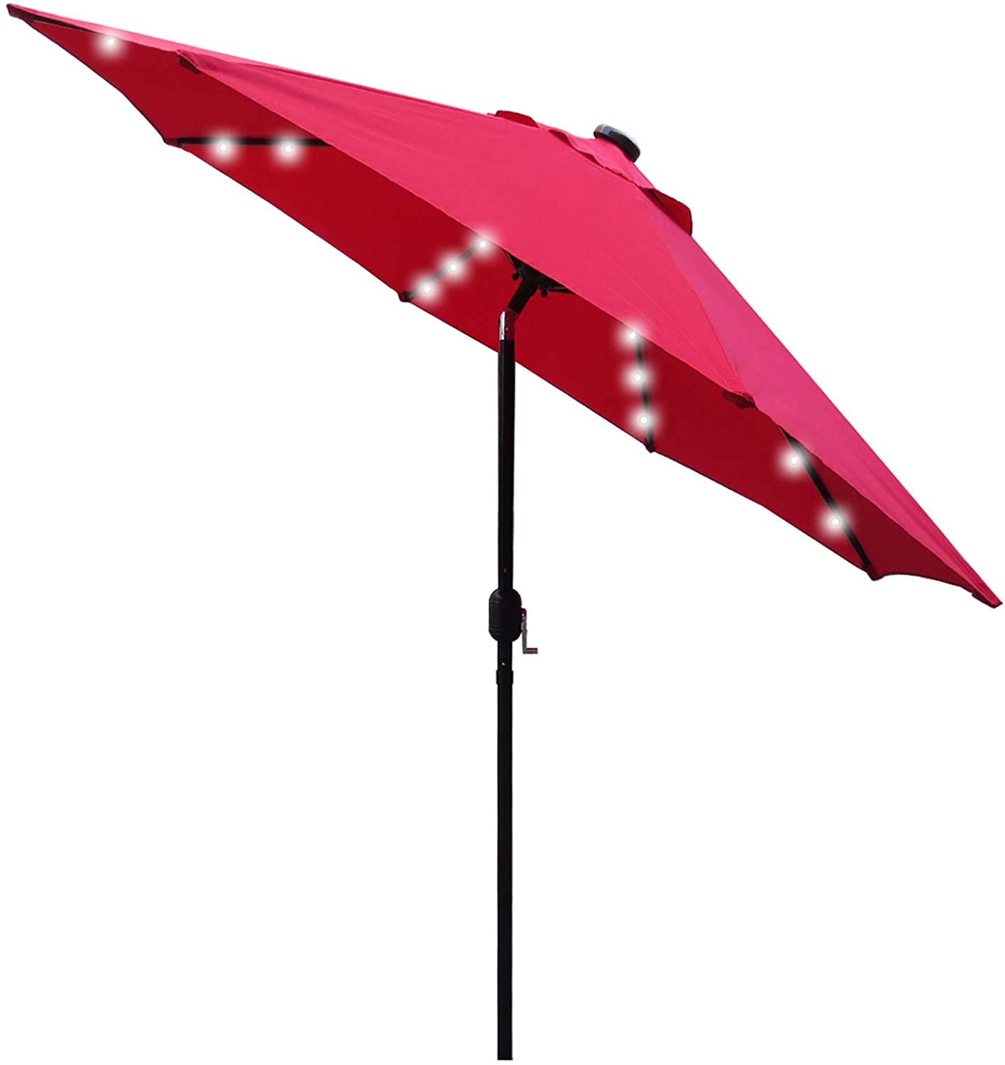 Sunnyglade 9 Ft Solar 24 LED Lighted Patio Umbrella