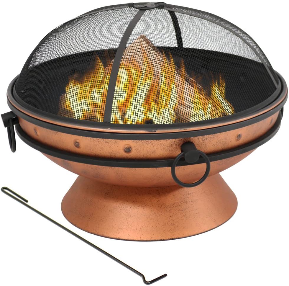 Sunnydaze Copper Finish Fire Pit Bowl