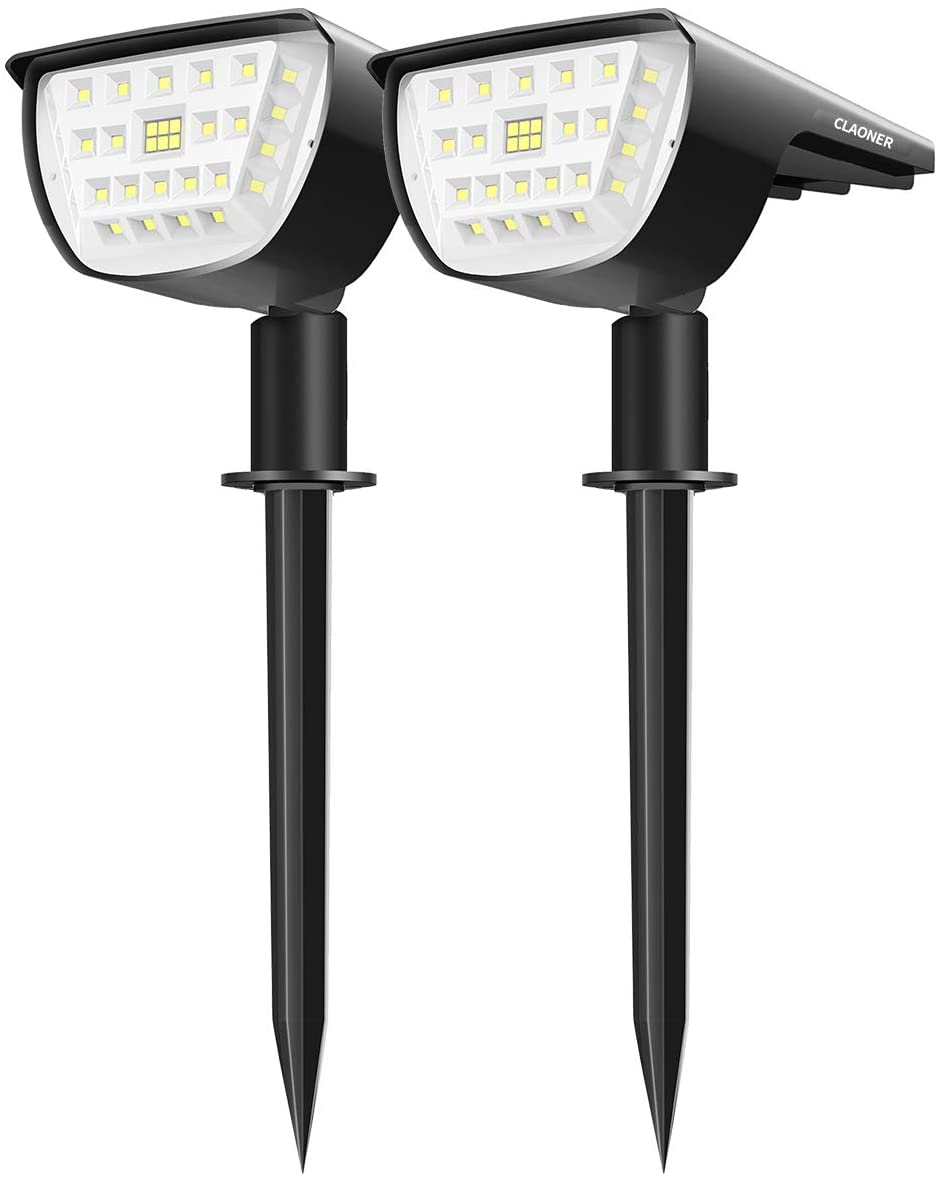 Claoner 32 LED Solar Landscape Spotlights