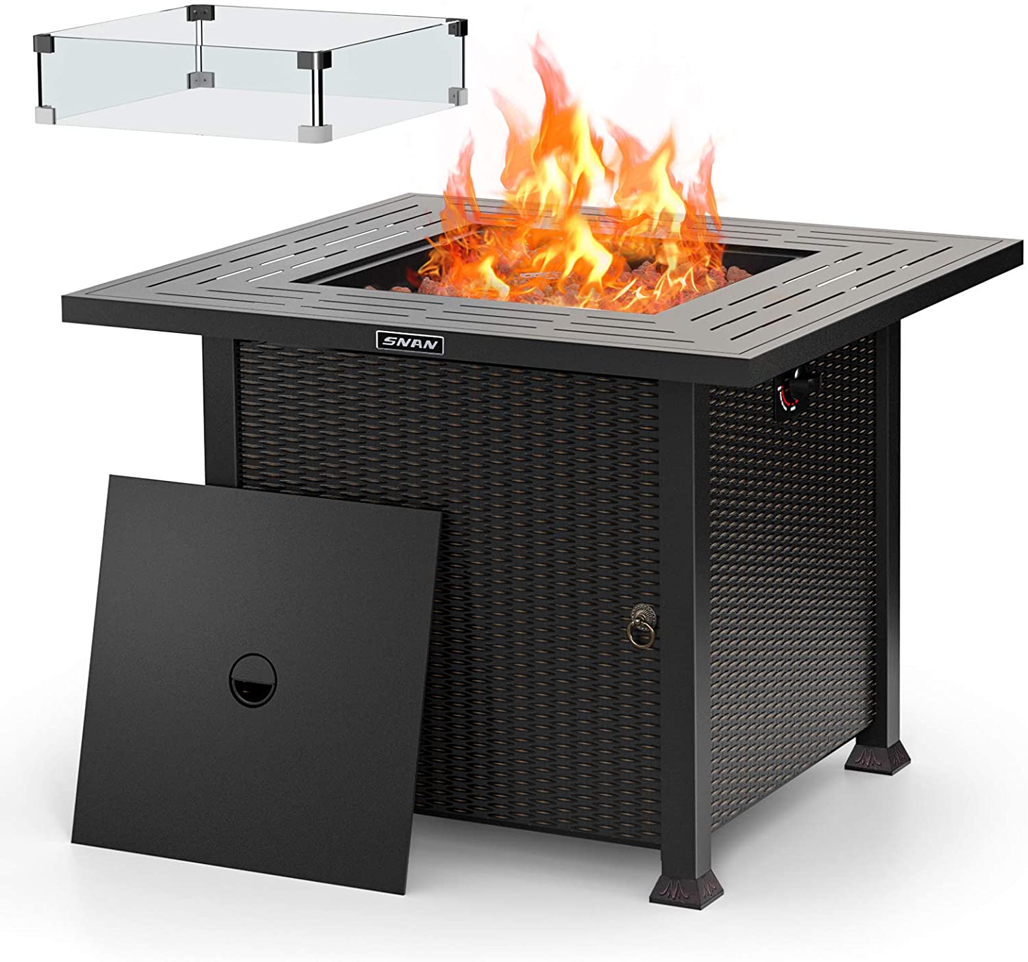 SNAN Propane Gas Fire Pit Table