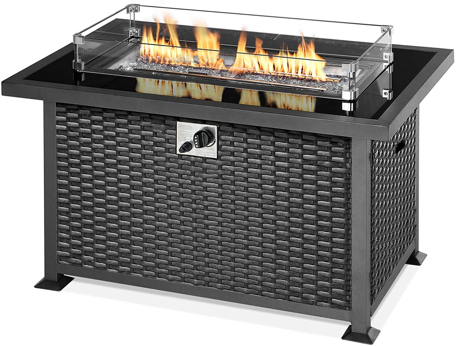 U-MAX 44in Outdoor Propane Gas Fire Pit Table
