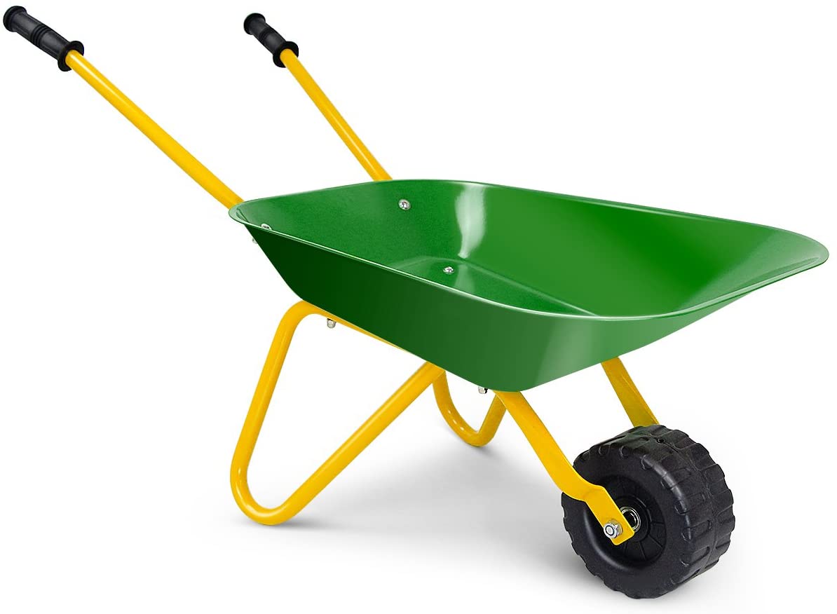 Costzon Kids Metal Wheelbarrow