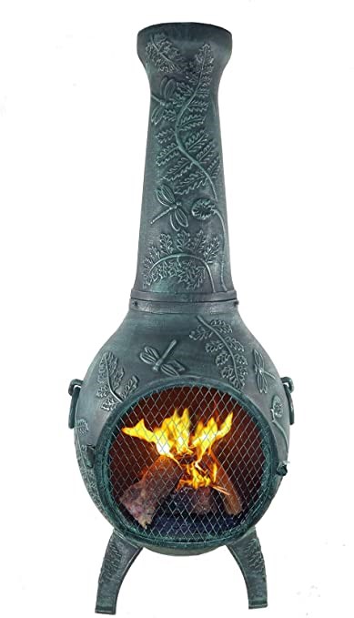 The Blue Rooster Dragonfly Chiminea