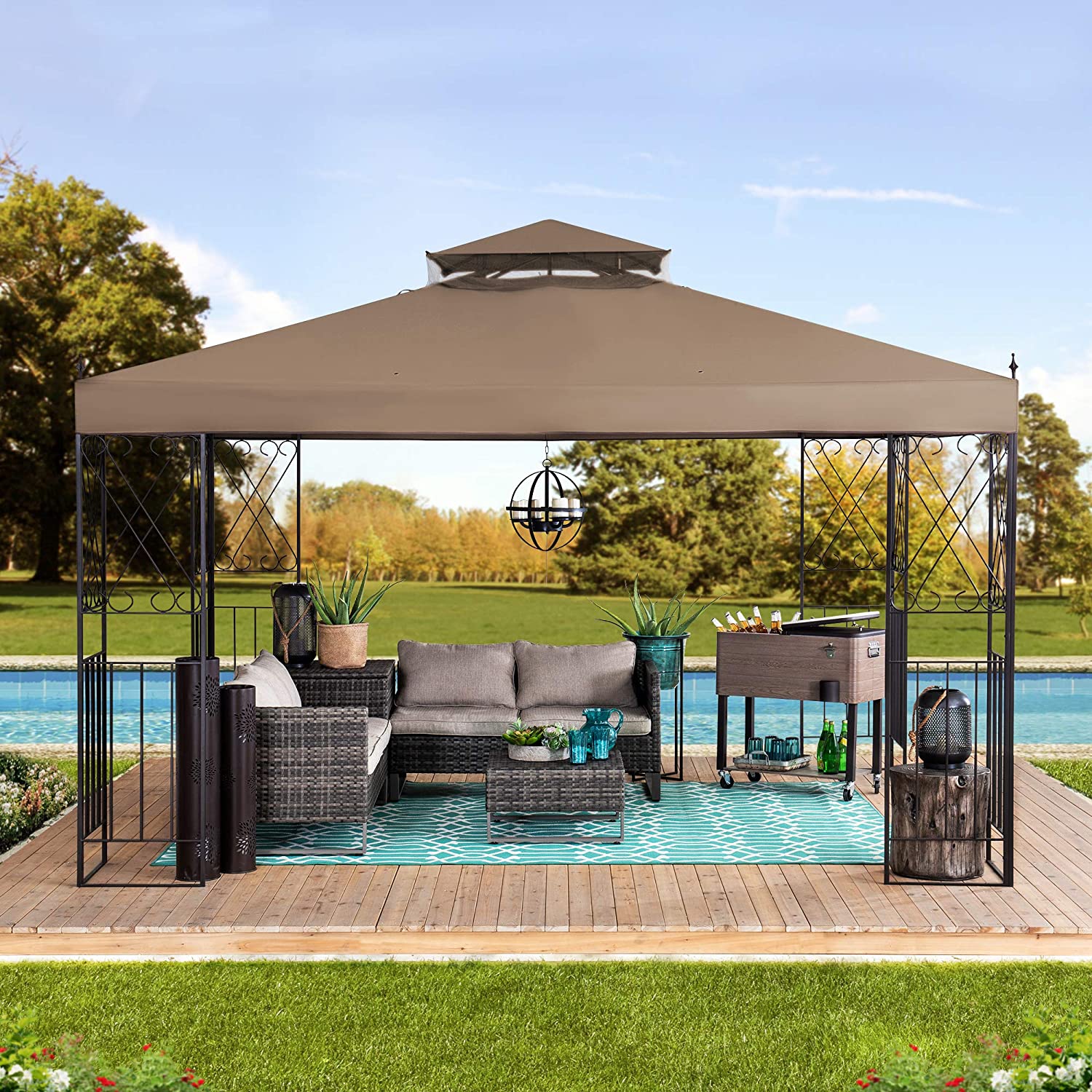 Sunjoy Shawn 10 x 12 ft. Steel Gazebo