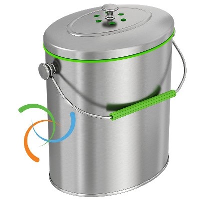 iTouchless Stainless Steel Compost Bin