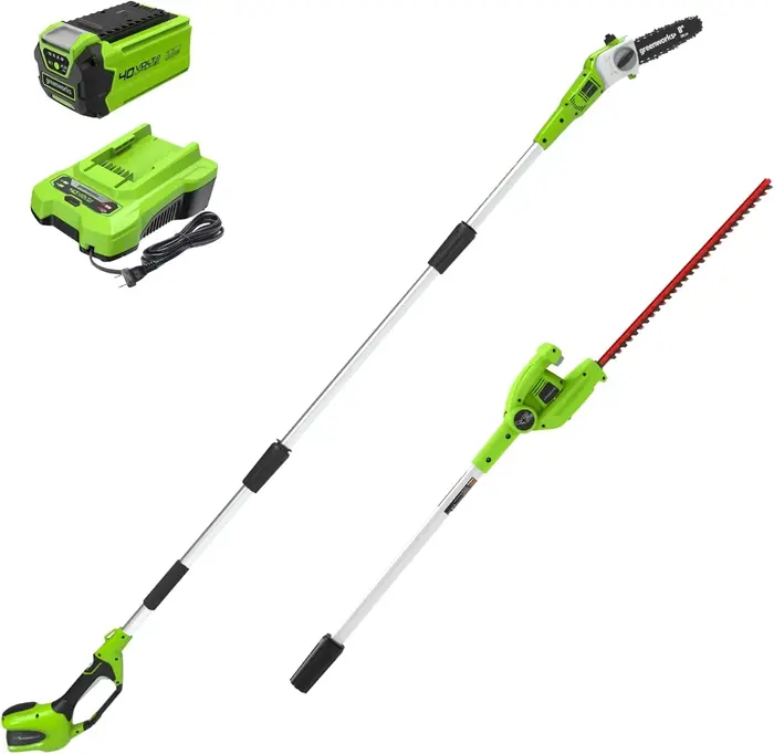 Greenworks Pole Hedge Trimmer + Saw 40V